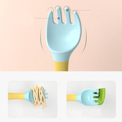 Bendable baby Soft Feeding Fork And Spoon